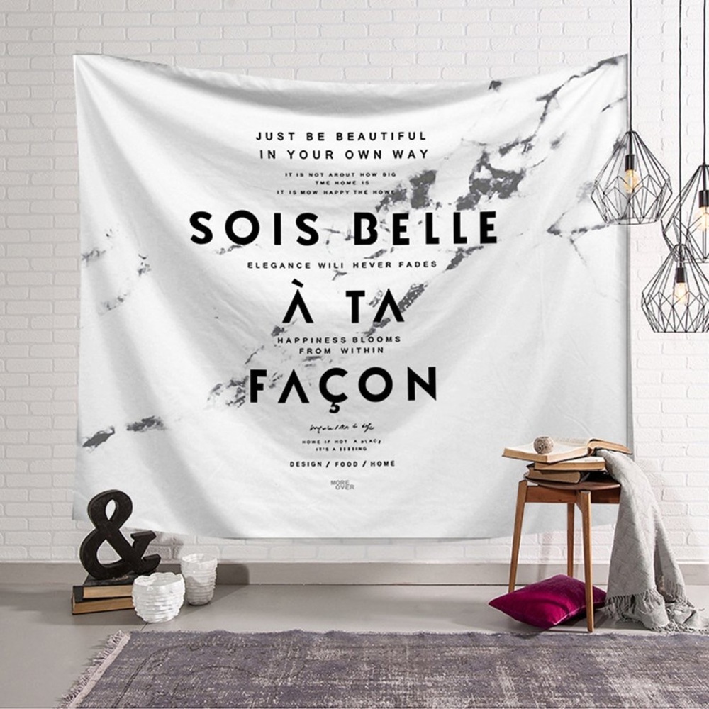 Be Beautiful in Your Own Way French Marble Tapestry
